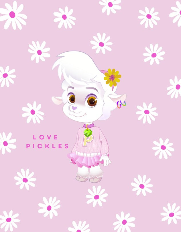 Lambies notebook featuring the lovable cartoon character Pickles, with a playful and charming design that adds personality to stationery—perfect for jotting down thoughts, doodles, and daily adventures.