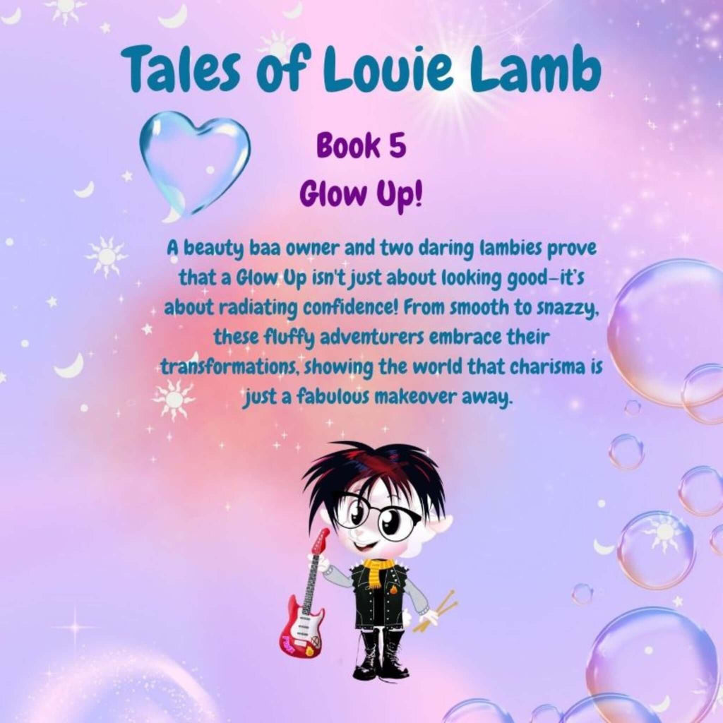 Louie and Pickles, two adventurous lambs, have makeovers that radiate sparkle and self-expression. Both lambies become joyful, embracing their glow-ups with pride.